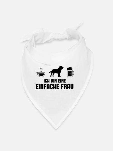 Ich bin ein Einfache Frau - - Bandana - Weiß - Vorne