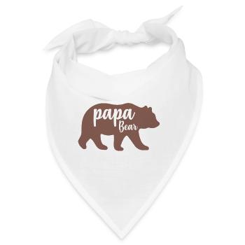 Papa Bear brown Bear Animal - Bandana - Weiß - Vorne