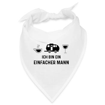 ICH BIN EIN EINFACHER MANN 2 - (2) - Bandana - Weiß - Vorne