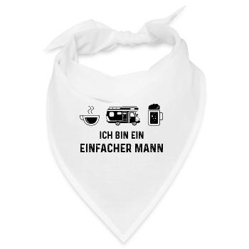Ich bin ein Einfacher Mann - - Bandana - Weiß - Vorne