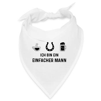 Ich bin ein Einfacher Mann 1 - - Bandana - Weiß - Vorne