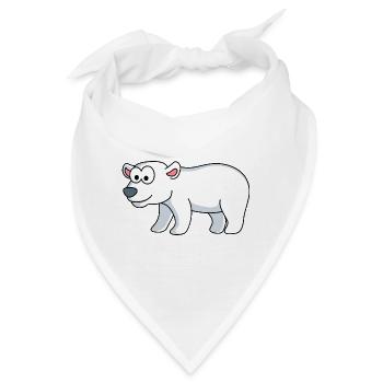 Eisbär Comic Tier - Bandana - Weiß - Vorne