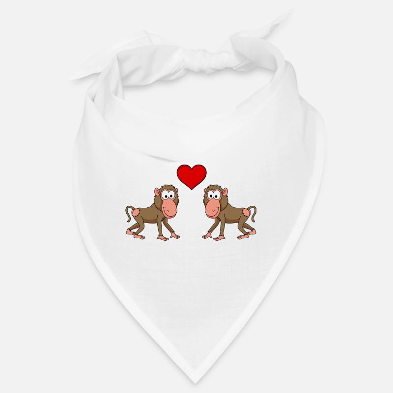 Singe singe comique couple amour Bandana