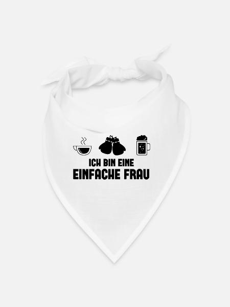 Ich bin ein Einfache Frau - - Bandana - Weiß - Vorne