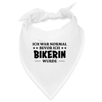 Bikerin Spruch Biker Lustiges Bikerin Geschenk - Bandana - Weiß - Vorne