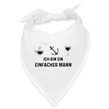 Ich bin ein Einfacher Mann 1 - (2) - Bandana - Weiß - Vorne