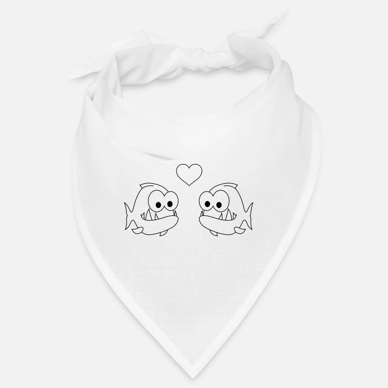 Piranha Comic Paar liebe Bandana