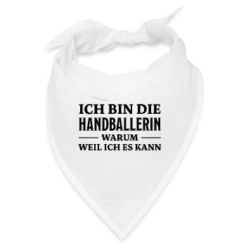 Handballerin Spruch Lustiges Handballerin Geschenk - Bandana - Weiß - Vorne