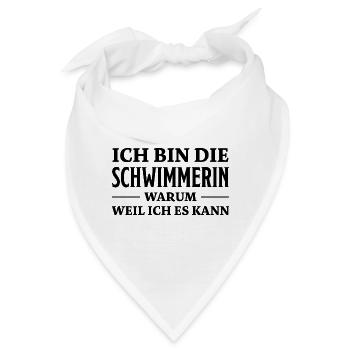 Schwimmerin Spruch Schwimmen Schwimmerin Geschenk - Bandana - Weiß - Vorne