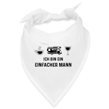 Ich bin ein Einfacher Mann - (2) - Bandana - Weiß - Vorne