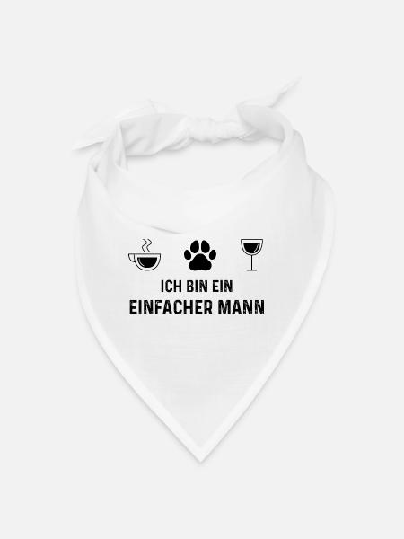 ICH BIN EIN EINFACHER MANN 2 - (2) - Bandana - Weiß - Vorne