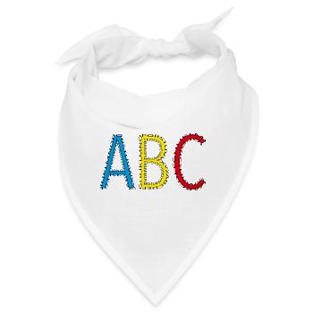ABC - Schulstart - Schulkind - Bandana - Weiß - Vorne
