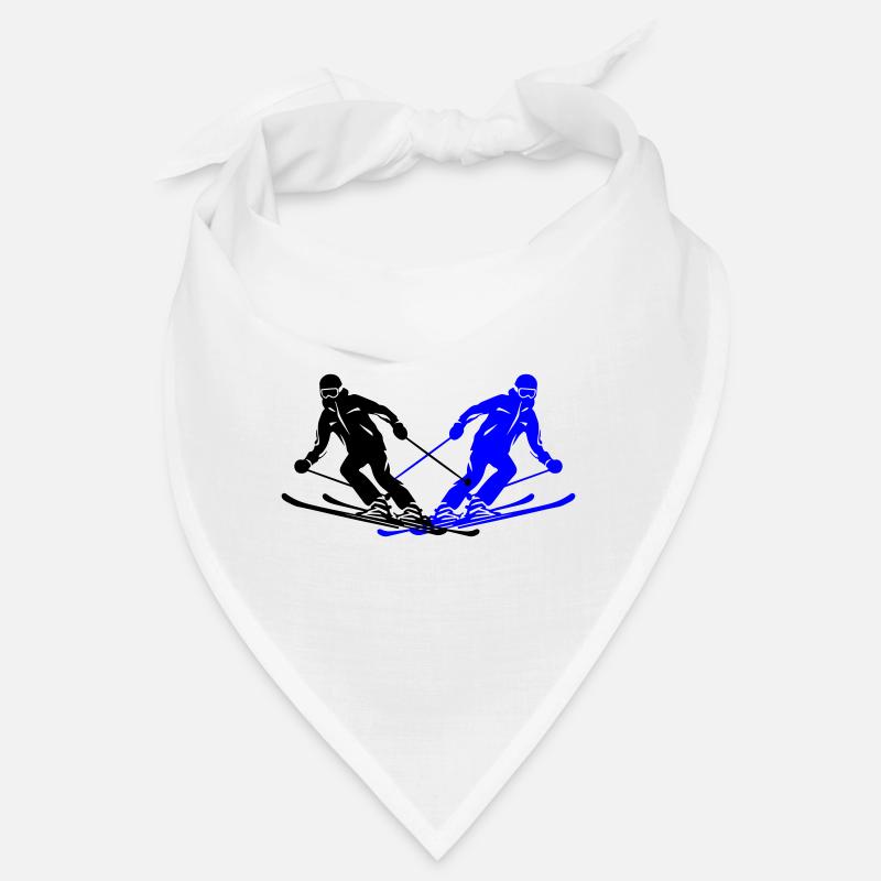 Skiing Skiing Man Silhouette Bandana