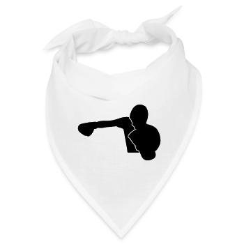Boxer schlägt KnockOut Design - Bandana - Weiß - Vorne