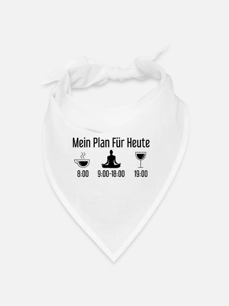 Mein Plan für Heute - (2) - Bandana - Weiß - Vorne