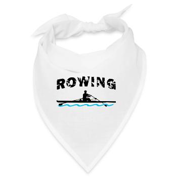Rudern, Ruderboot, Ruderer - Bandana - Weiß - Vorne