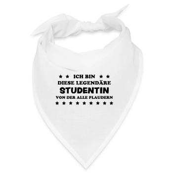 Studentin Spruch Universität Studentin Geschenk - Bandana - Weiß - Vorne