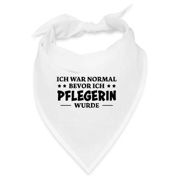 Pflegerin Spruch Pflegekraft Pflegerin Geschenk - Bandana - Weiß - Vorne