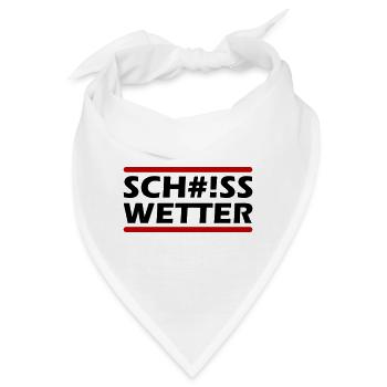 Scheiss Wetter - Bandana - Weiß - Vorne