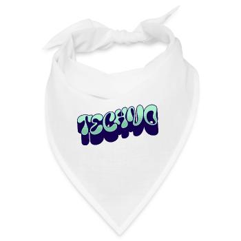 Techno - Bandana - Weiß - Vorne