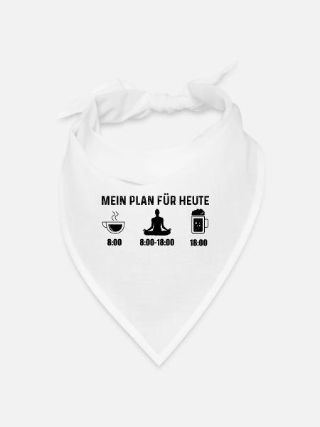 Mein Plan für Heute - - Bandana - Weiß - Vorne