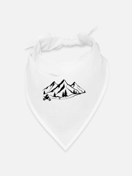 Berg 1 und Motorrad - (MOTORRAD) (2) - Bandana - Weiß - Vorne