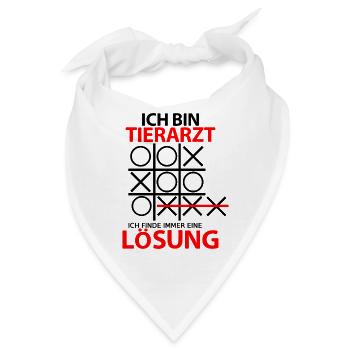 Dankeschön Danke sagen an Tierarzt Tierarztpraxis - Bandana - Weiß - Vorne