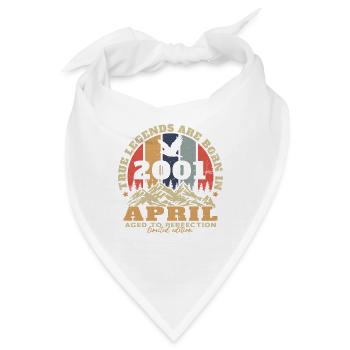 April 2001 Vintage Geburtstagsgeschenk - Bandana - Weiß - Vorne