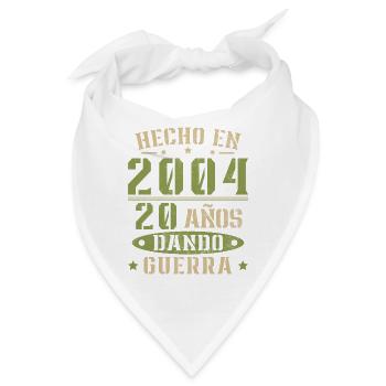 Hergestellt im Jahr 2004 20 Jahre Vintage Retro Geburtstag - Bandana - Weiß - Vorne
