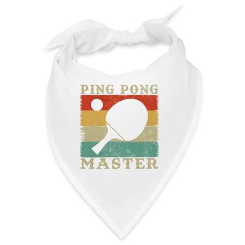 Tischtennismeister Geschenk Humor - Bandana - Weiß - Vorne