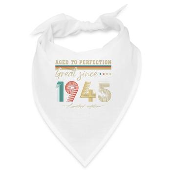 Ausgezeichnet seit 1945 Vintage Geburtstagsgeschenk - Bandana - Weiß - Vorne