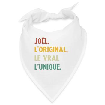 Joel, das Original, das echte Einzigartige, - Bandana - Weiß - Vorne
