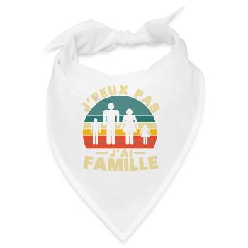 I Can't I Have Family Humor Gift - Bandana - Weiß - Vorne