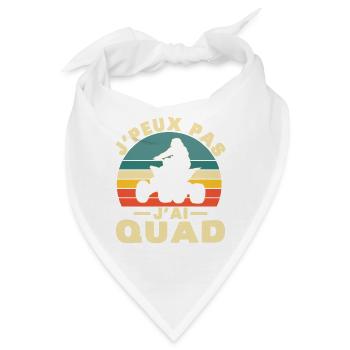 Ich kann kein Quad haben - Bandana - Weiß - Vorne
