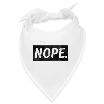Nope. - Bandana - Weiß - Vorne