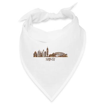 Sydney, Australien - Bandana - Weiß - Vorne