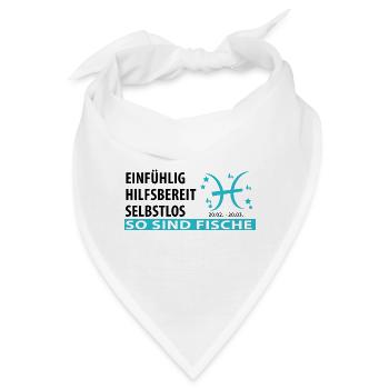 Sternzeichen Fische - Eigenschaften - Bandana - Weiß - Vorne