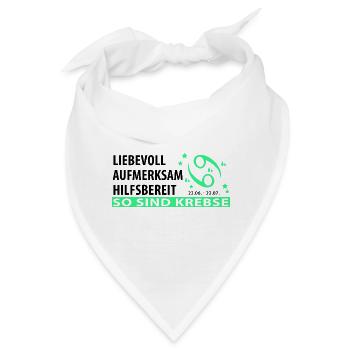 Sternzeichen Krebs - Eigenschaften - Bandana - Weiß - Vorne