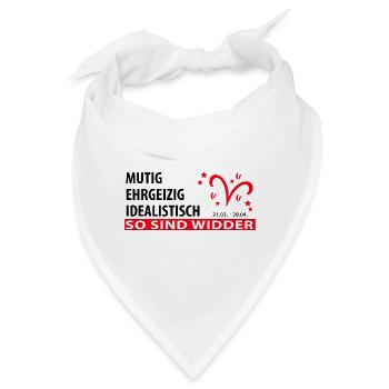Sternzeichen Widder - Eigenschaften - Bandana - Weiß - Vorne