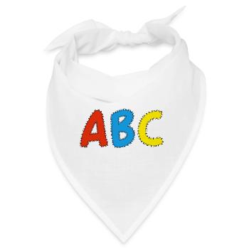 ABC - Schulstart, Schulkind - Bandana - Weiß - Vorne