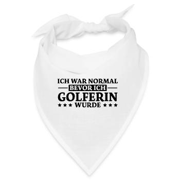 Golferin Minigolf Golf Spruch Golferin Geschenk - Bandana - Weiß - Vorne