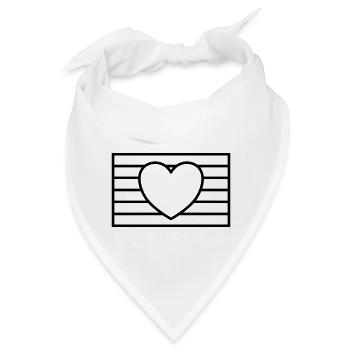 Abstrakte LGBTQ Regenbogenfahne - Bandana - Weiß - Vorne