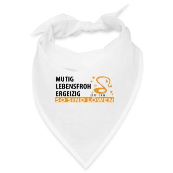 Sternzeichen Löwe - Eigenschaften - Bandana - Weiß - Vorne