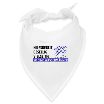 Sternzeichen Wassermann - Eigenschaften - Bandana - Weiß - Vorne
