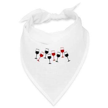 Wein Rotwein Glas - Bandana - Weiß - Vorne