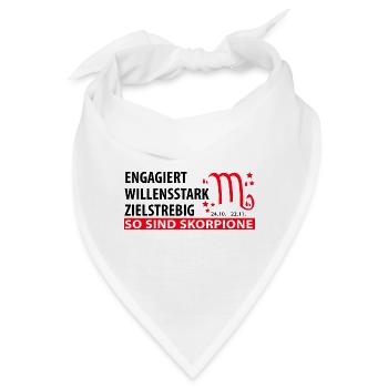 Sternzeichen Skorpion - Eigenschaften - Bandana - Weiß - Vorne