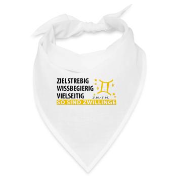 Sternzeichen Zwilling - Eigenschaften - Bandana - Weiß - Vorne