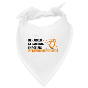 Sternzeichen Steinbock - Eigenschaften - Bandana - Weiß - Vorne