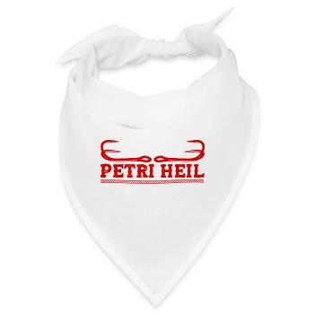 Petri Heil Fischen - Bandana - Weiß - Vorne