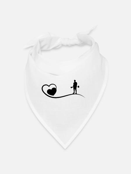 Cœur et forme physique - - Bandana - blanc - Devant